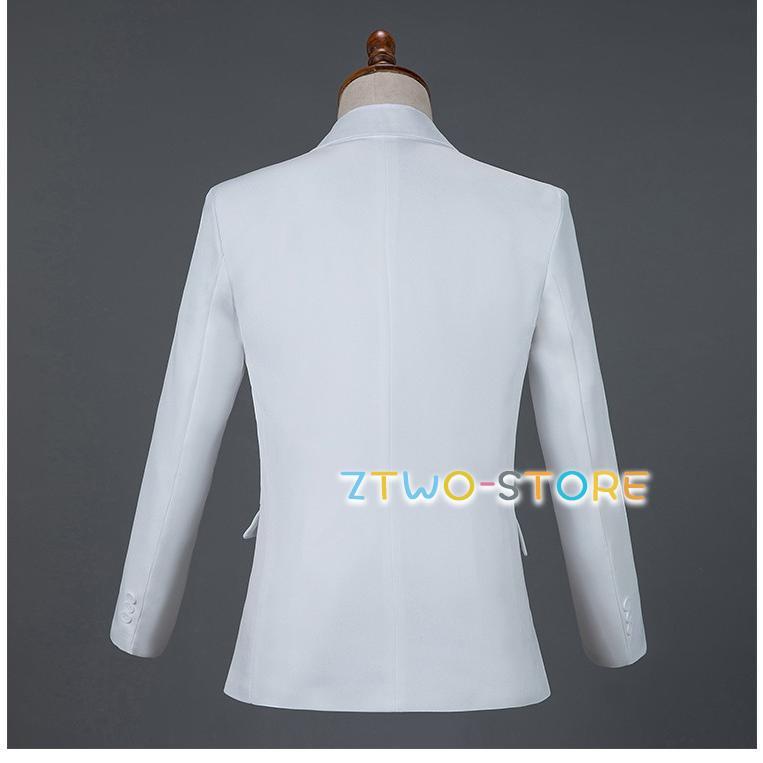 王子様 貴公子 演奏会 S~2XL 男性用スーツ 赤 白 黒 ブルー スリム