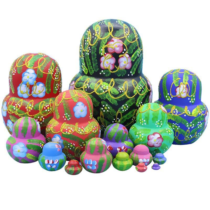 マトリョーシカ ロシア 人形 民芸品 手作り人形 手描き 15個組
