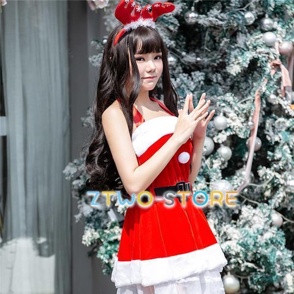 サンタ コスプレ サンタクロース ケープ ねこ耳 フード クリスマス