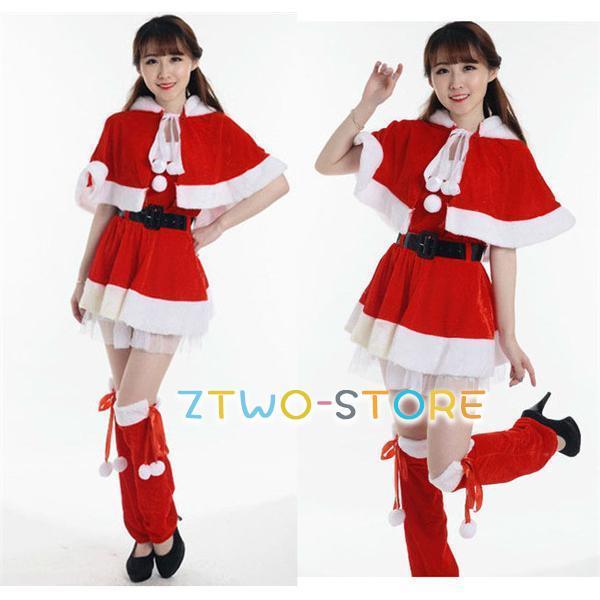 サンタ コスプレ サンタクロース ケープ ねこ耳 フード クリスマス