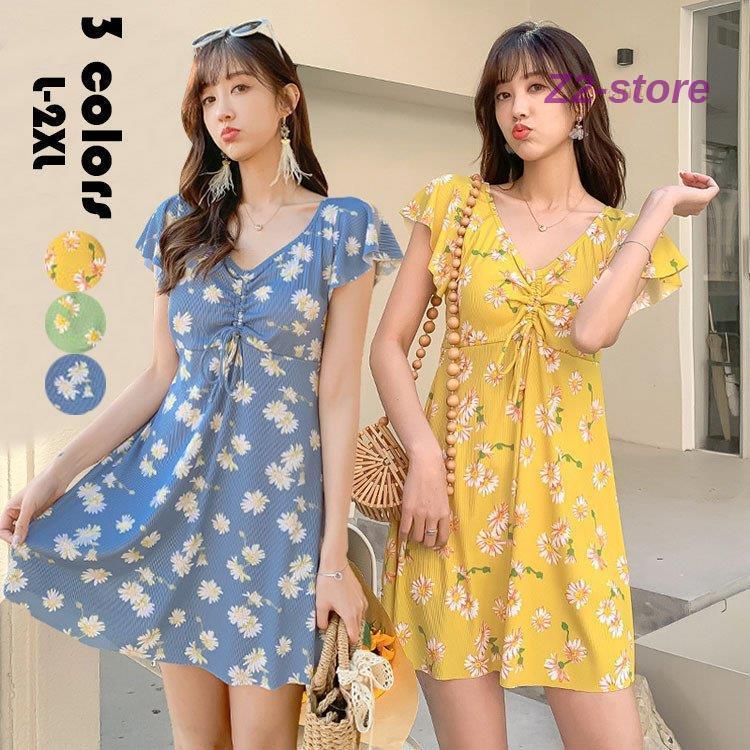 水着 ワンピース レディース 体型カバー オールインワン 大きいサイズ ママ 水泳服 スイムウェア 可愛い お洒落 花柄 露出控えめ 温泉 海水浴  20代30代40代 3色 :ztwo-1110lyq495:Z2ストア - 通販 - Yahoo!ショッピング