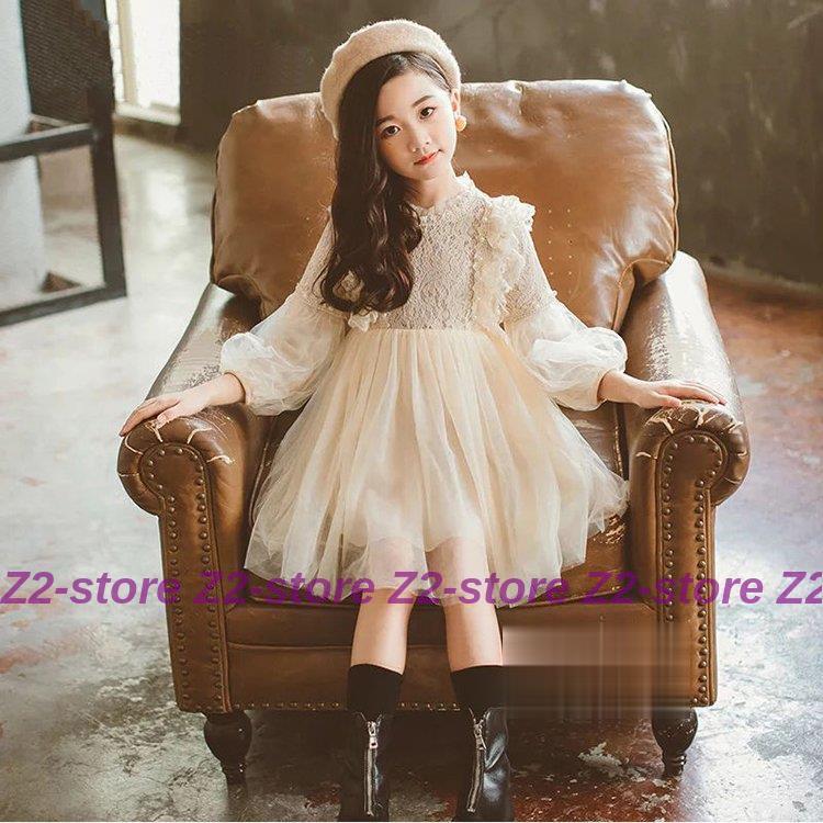 子供服 ワンピース キッズ 女の子 春  秋着  冬長袖 レースワンピース 膝丈 子供ドレス dress 韓国子供服 ジュニア 結婚式 カジュアル おしゃれ 可愛い 新品 | ブランド登録なし | 09