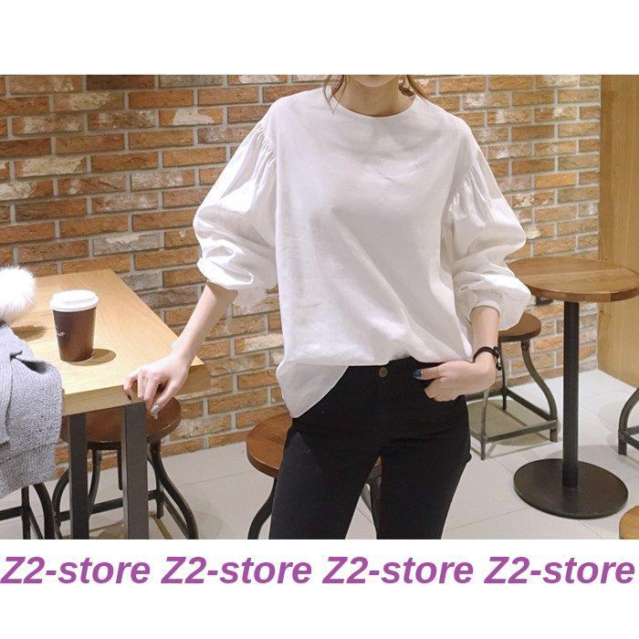 ブラウス レディース 秋物 tシャツ プルオーバー トップス バルーン袖 長袖 無地 パフスリーブ おしゃれ オフィス ホワイト デザイン 春夏 かわいい 通勤 通学 ブラウス レディース 秋物 tシャツ プルオーバー トップス