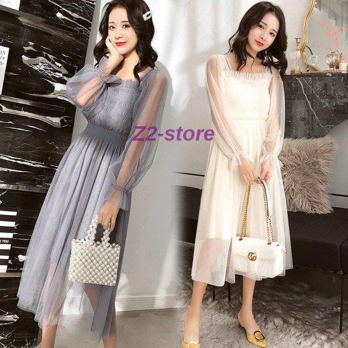 ロングワンピース オシャレ 長袖 ワンピース レディース チュールワンピース ワンピ 着痩せ 春秋 膝下 40代 韓国風 プリーツ コーデ 結婚式 Ztwo 1119lyq395 Z2ストア 通販 Yahoo ショッピング