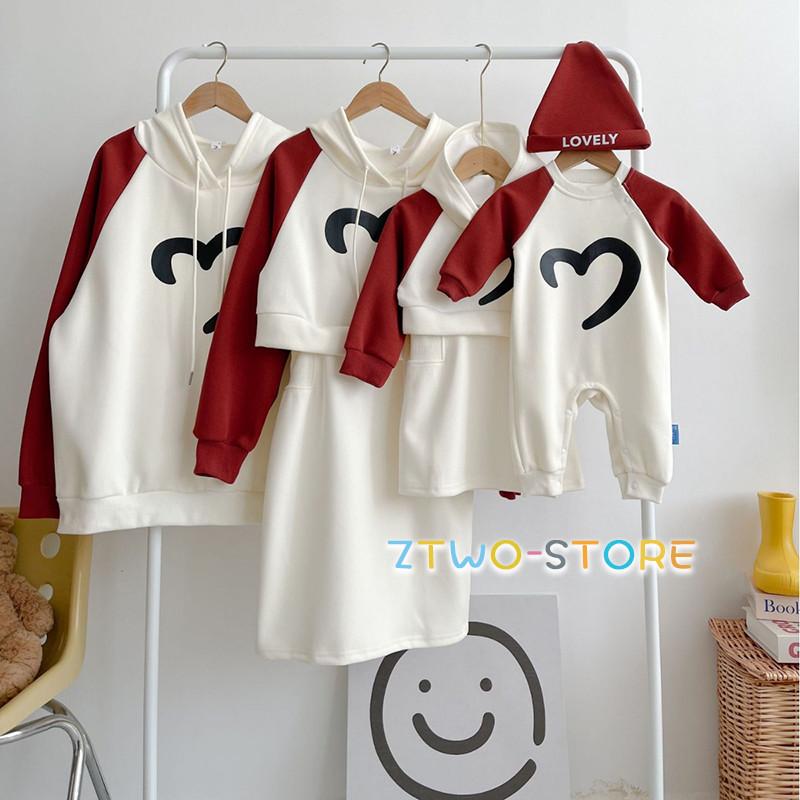 親子ペアルック ベビー 春秋服 長袖 パーカー トップス レディース