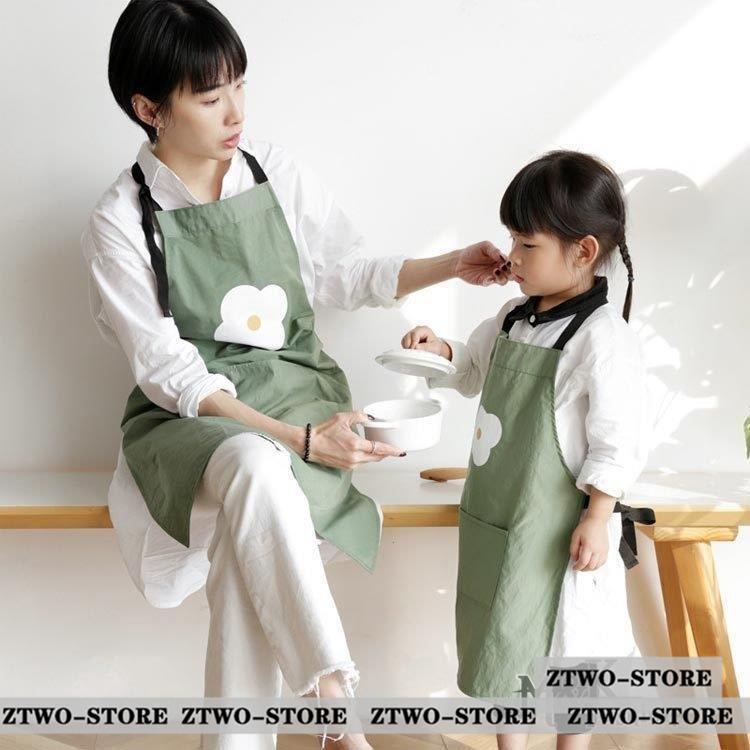 エプロン 親子ペア ペアルック 親子おそろい 子供用 レディース用