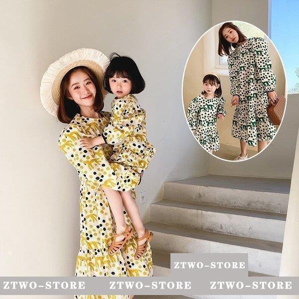 ママ 娘さん 親子お揃い 花柄 親子ペアワンピース ペアルック 親子服 家族旅行 キッズ 大人 女の子 母 レディース 子供服 Aラインワンピース Ztwo 1124qz427 Z2ストア 通販 Yahoo ショッピング