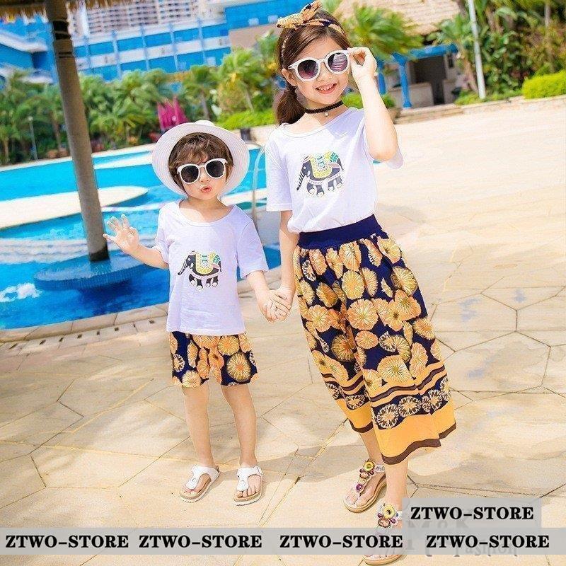 売り出し キッズページ 親子コーデ 親子 ペアルック 親子お揃い ペアtシャツ 2点セット レディース 花柄ワンピース メンズ Tシャツ ショートパンツ 親子ペア ワンピース 親子ペアルック 家族ペアルック お揃い リゾート キッズ 男の子 女の子 パパ ママ 半袖 夏 海旅行