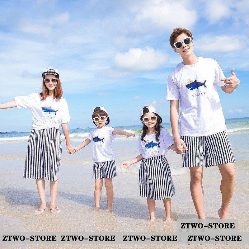親子コーデ ペアルック カップル 親子お揃い服 上下セット Tシャツ パンツ ワイドパンツ パパ ママとキッズの家族お揃い ペア 母の日 ギフト リゾート 海外旅行 Ztwo 1124qz868 Z2ストア 通販 Yahoo ショッピング