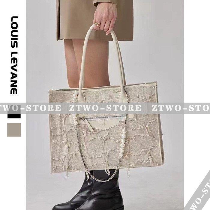トートバッグ レース パール レディース 本格 本革バッグ 大容量 軽量  