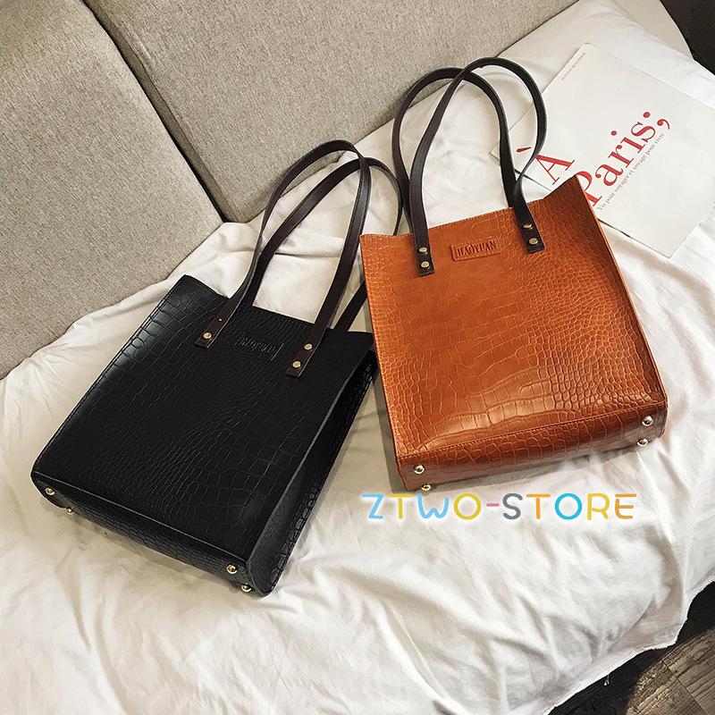 トートバッグ レディース 肩かけバッグ 2way クロコ 型押し a4