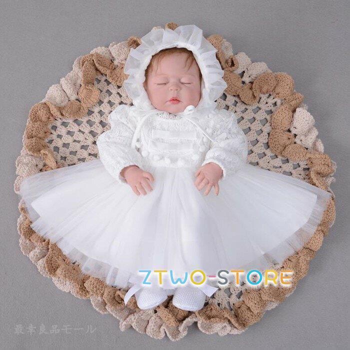 ベビー服 セレモニードレス 女の子 ベビードレス 長袖春 秋 冬 100日