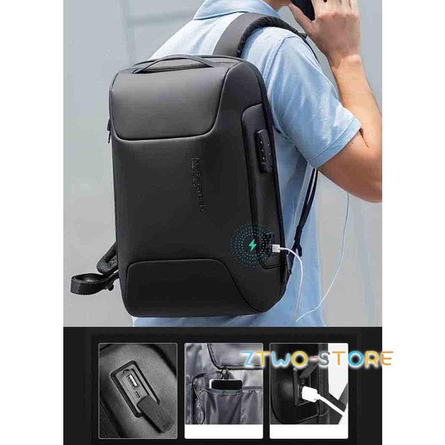 ビジネスリュック ビジネスバック 大容量 薄型 防水 PC収納 出張