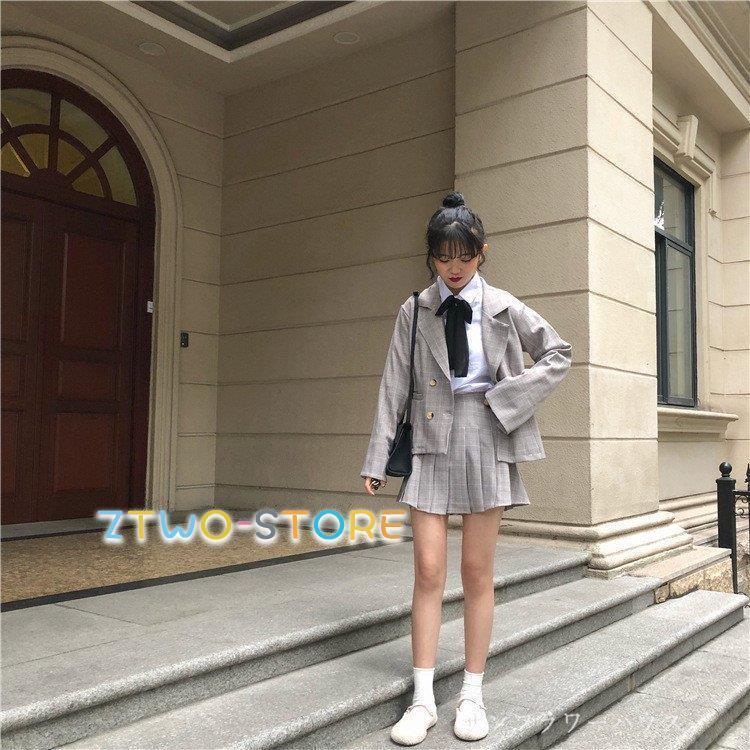 入学式 卒業式 スーツ 女子 女の子 女子 高校生 チェック柄 グレー T