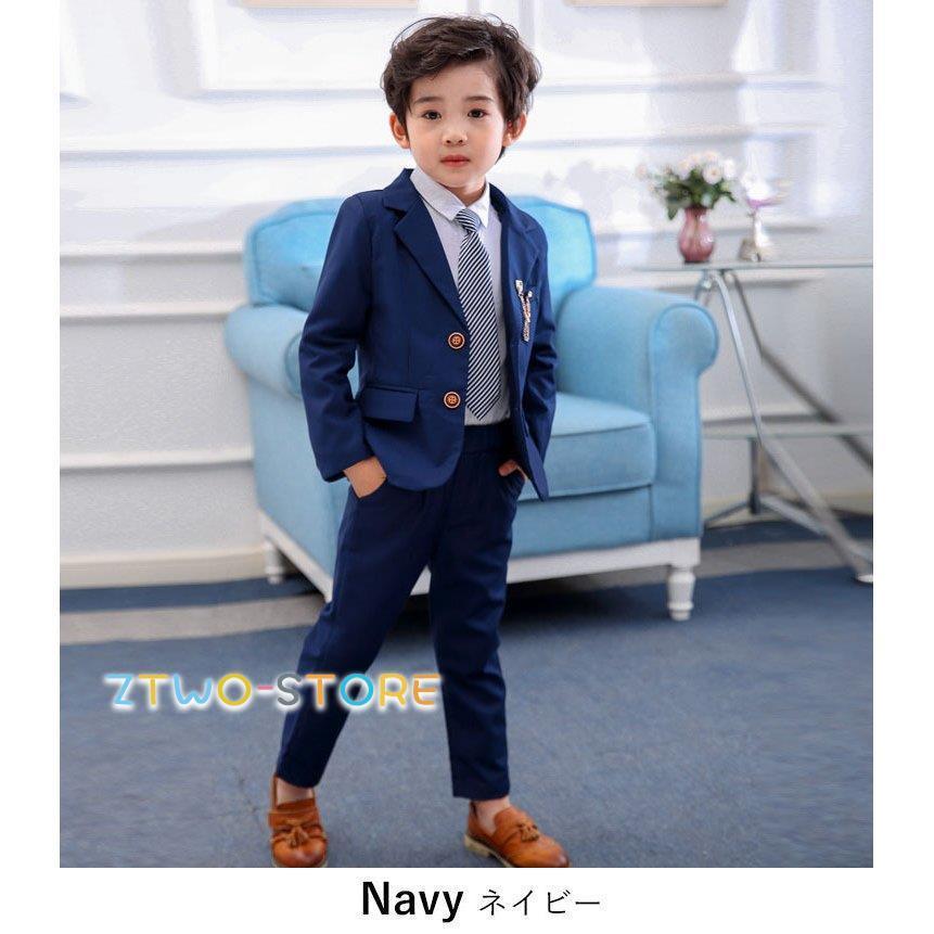 スーツ キッズ 男の子 入学式 子供 フォーマル パンツスーツ 無地 2点
