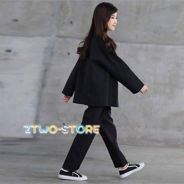 黒スーツ 子供 卒業式 パンツスーツ 女の子 セットアップ ピアノ発表会