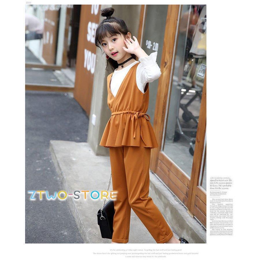 入学式 パンツスーツ 女の子 フォーマルスーツ 韓国 子供服 ブラック