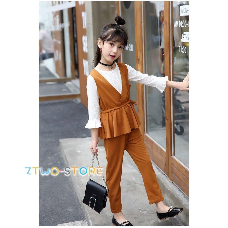 入学式 パンツスーツ 女の子 フォーマルスーツ 韓国 子供服 ブラック