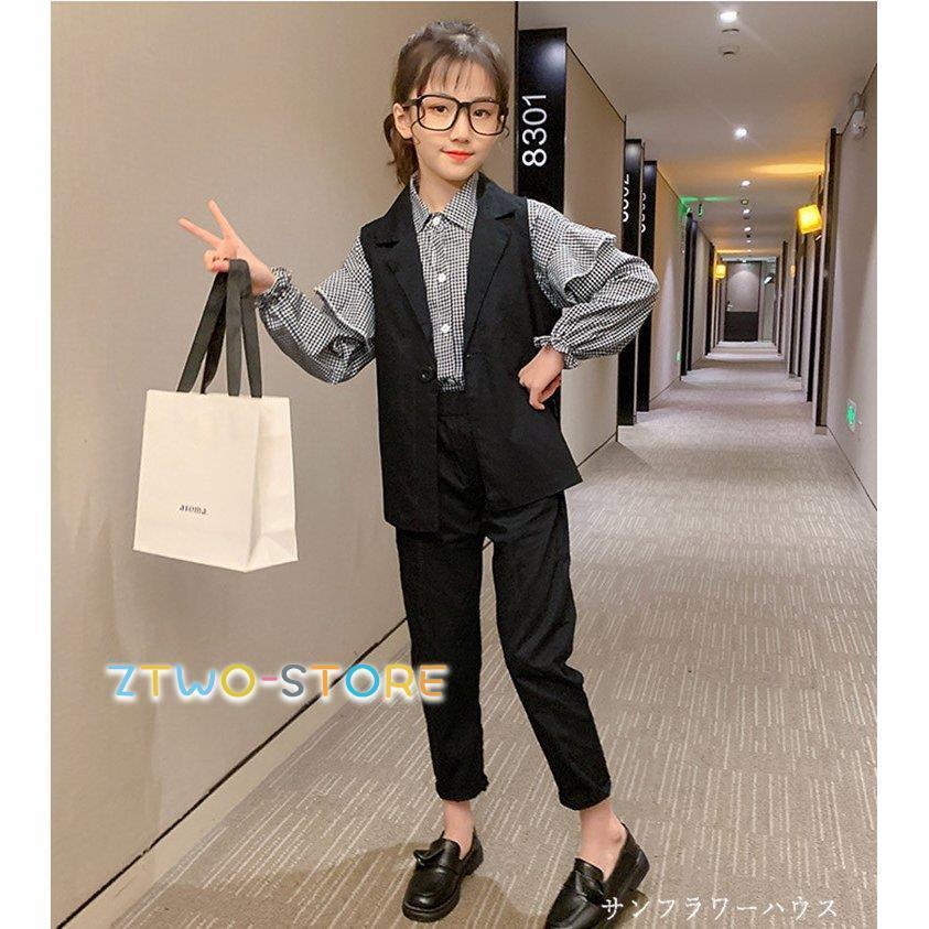 入学式 パンツスーツ 女の子 チェック 柄 フォーマルスーツ 韓国 子供服 子供スーツ キッズ ブラウス ベスト パンツ 3点セット 卒業式 110 160 ピアノ 発表会 :ztwo0125-by42:Z2ストア - 通販 - Yahoo!ショッピング 入学式 パンツスーツ 女の子 チェック 柄 フォーマルスーツ 韓国 子供服 子供スーツ キッズ ブラウス ベスト パンツ 3点セット 卒業式 110 160 ピアノ 発表会 :ztwo0125-by42:Z2ストア - 通販 - Yahoo!ショッピング