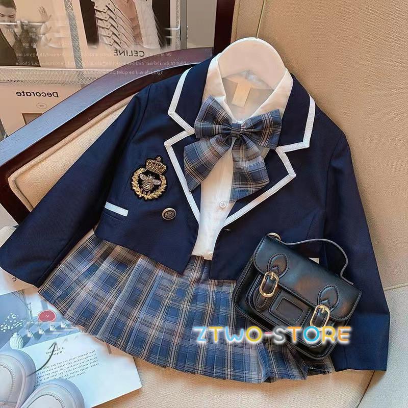 卒業式 スカートスーツ 女の子 スーツ 4点セット 韓国 入学式 学園