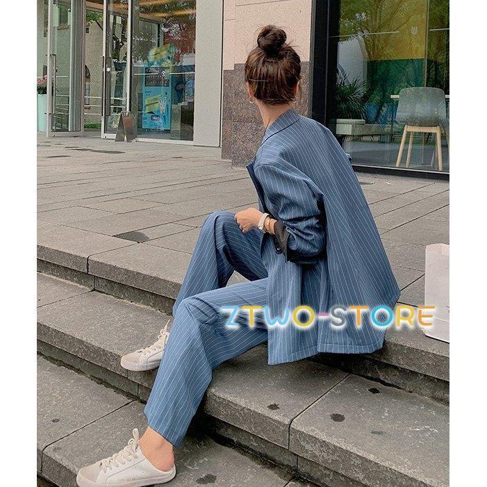 パンツスーツ セットアップ レディース おしゃれ カジュアルスーツ ストライプ スーツ ワイドパンツ オフィス 通勤服 大きいサイズ ゆったり 個性的 Ztwo0125 Nz256 Z2ストア 通販 Yahoo ショッピング
