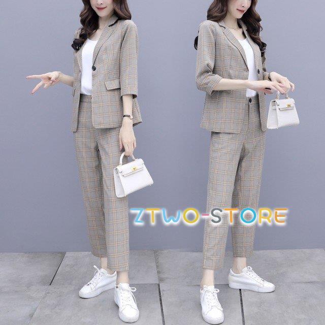 チェック柄 パンツスーツ レディース おしゃれ セットアップ スーツ カジュアル 通勤服 オフィス きれいめ 大きいサイズ 3l チェックパンツ ジャケット 七分袖 Ztwo0125 Nz316 Z2ストア 通販 Yahoo ショッピング