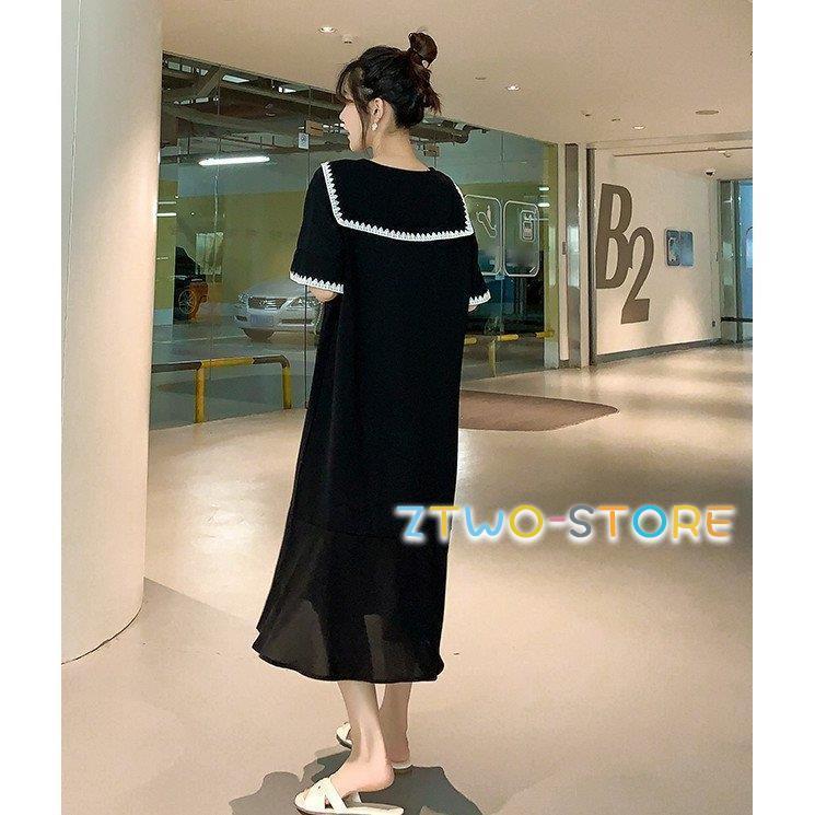 マタニティ ワンピース ドレス 結婚式 お呼ばれドレス 袖あり 半袖 膝丈 大きいサイズ 3l 4l 5l 襟付きワンピース 大人可愛い 黒 体型カバー 妊婦 服 Ztwo0125 Nz336 Z2ストア 通販 Yahoo ショッピング