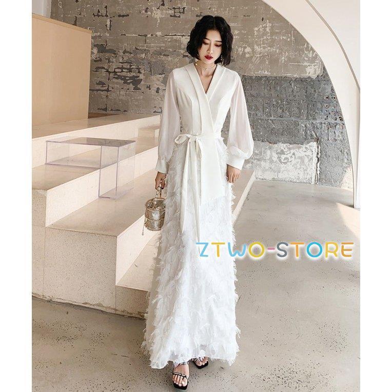 ウェディングドレス 白 黒 カラードレス パーティードレス 結婚式 二次会 花嫁 ドレス お呼ばれドレス 袖あり 長袖 大きいサイズ 3l 4l 小さいサイズ フェザー Ztwo0125 Nz343 Z2ストア 通販 Yahoo ショッピング