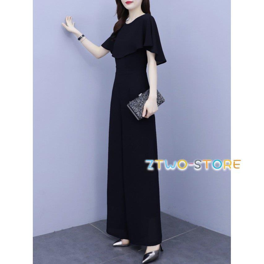 かっこいい パンツドレス 袖あり パーティードレス パンツ 結婚式 お呼ばれドレス 半袖 オールインワン ジャンプスーツ レディース 大きいサイズ 3l 4l 黒 Ztwo0125 Nz397 Z2ストア 通販 Yahoo ショッピング