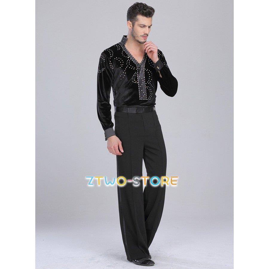 男性スタンダード衣裳 MP96 スタンダードパンツ 側章・アジャスター付き ｜タカダンス