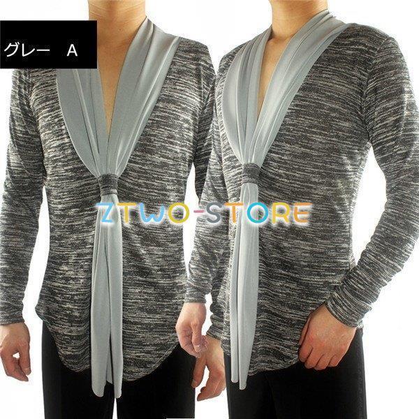 【単品】トップス 社交ダンス衣装 ブラック 競技用 メンズラテンシャツ 男性用 ダンスウェア 練習着 ラテン ルンバ チャチャチャ 発表会 | ブランド登録なし | 04