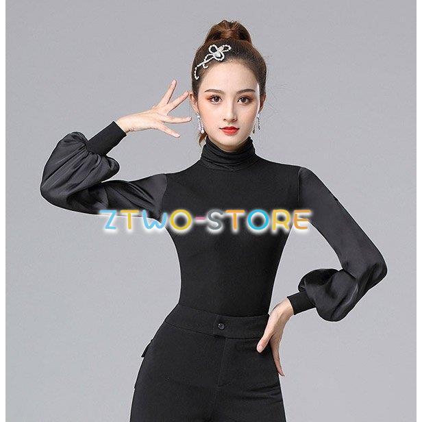 社交ダンス トップス 女性 ダンスウェア 上着 長袖 競技着 モダン