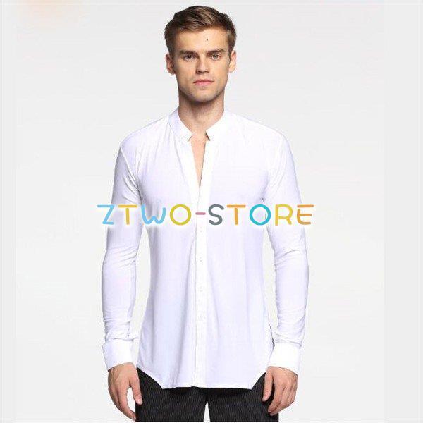 メンズ ラテンダンス用シャツ 男性用 ダンス衣装 上着 ダンスウェア