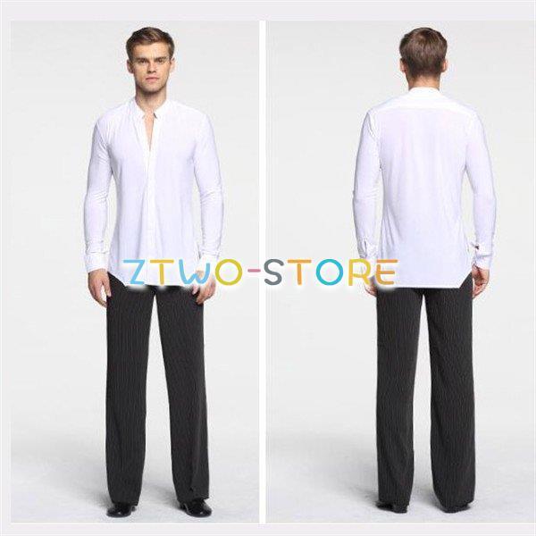 メンズ ラテンダンス用シャツ 男性用 ダンス衣装 上着 ダンスウェア