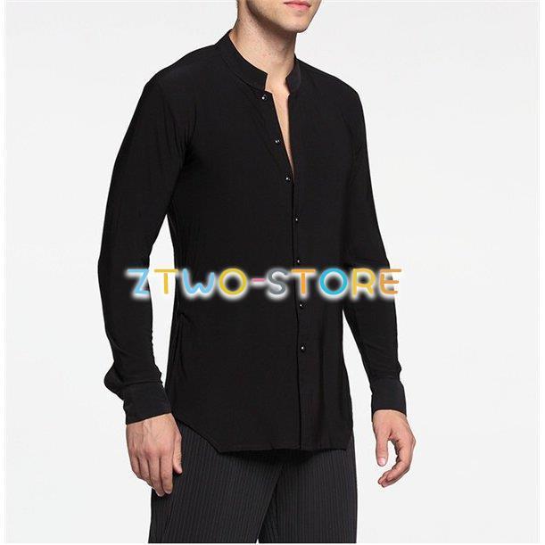 メンズ ラテンダンス用シャツ 男性用 ダンス衣装 上着 ダンスウェア