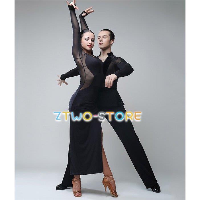 男性用 ダンス衣装 ラテン 上着 ダンスウェア Tシャツ トップス 練習着