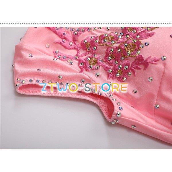 ダンス衣装 社交ダンス モダンドレス ダンス発表会 大きい裾 豪華な