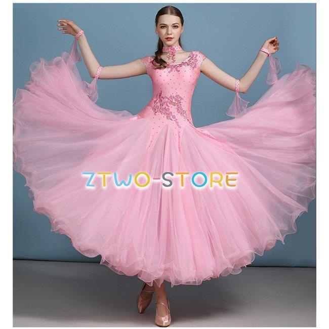 裾が特徴的な華やかスタンダードドレス✦ダンスパーティーやデモにもオススメ✨ 楽天市場】社交ダンスドレス フロート 上品 スタンダード ドレス