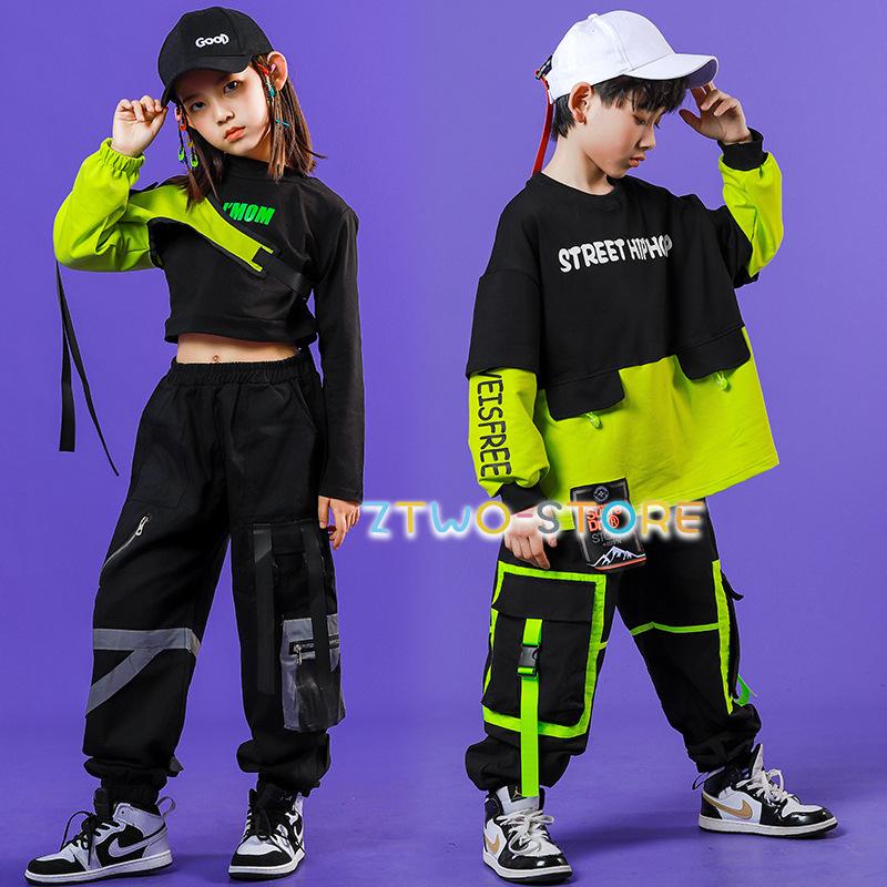 キッズダンス衣装 セットアップ 長袖 Tシャツ ショット丈 カーゴパンツ ヒップホップ 女の子 へそ出し 練習着 演出服 ステージ衣装 韓国 かっこいい 黒 白 緑 Ztwo0125 Wdf145 Z2ストア 通販 Yahoo ショッピング