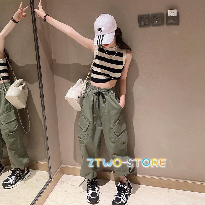 キッズ ダンス衣装 ヒップホップ HIPHOP 子供服 へそ出し ジーンズ