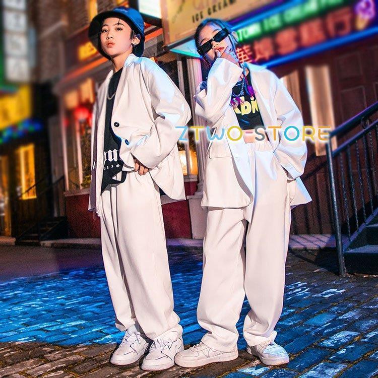 キッズダンス衣装 スーツセット ジャケット 白 キッズフォーマル