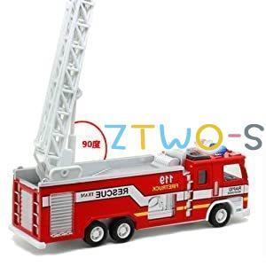 消防車 緊急車両 合金製 はしご付き消防車 消防車両 モデルカー