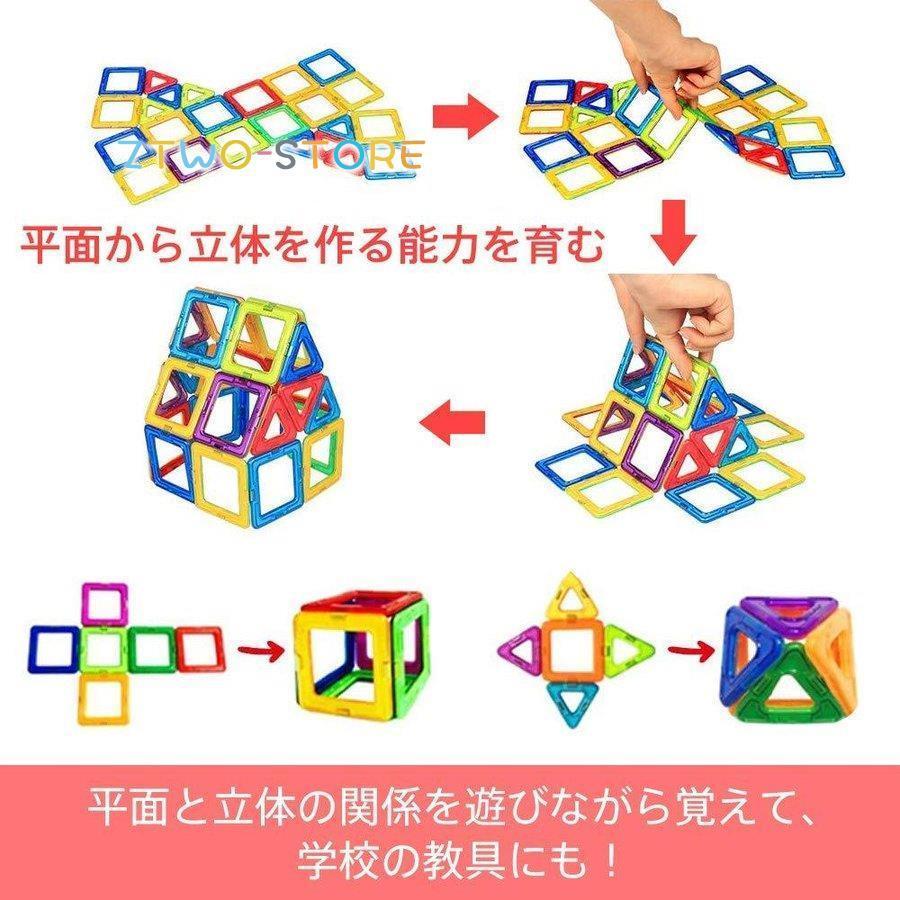 マグネットブロック 磁気おもちゃ 60PCS【正方形×30個 三角形×30