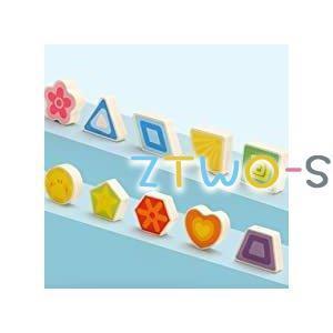 木製パズル 5in1 数字認知 色の認識 形の認知 立体パズル 釣りおもちゃ