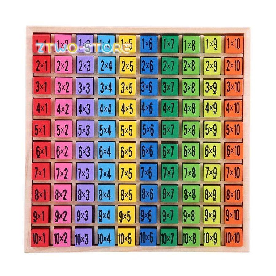 ブロック 九九 掛け算 10 * 10掛け算の表 練習 算数 計算 カラー