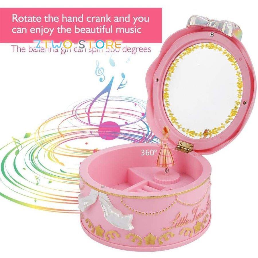 ジュエリーボックス、ジュエリーボックス おもちゃ 360度回転式女の子
