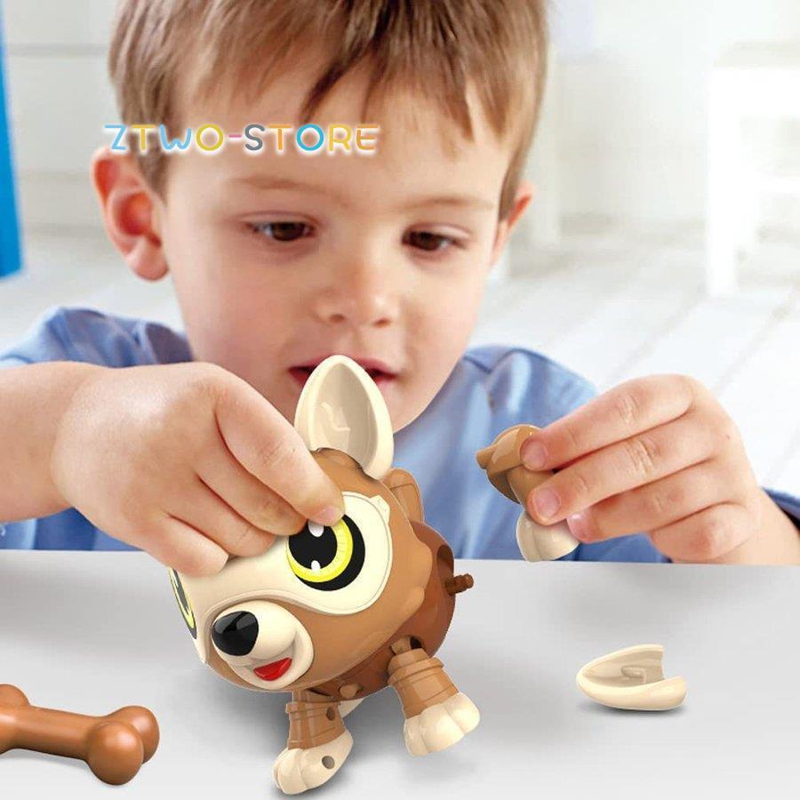 スマートロボット犬 子供 DIY 音声起動 タッチスマートセンサー 電子