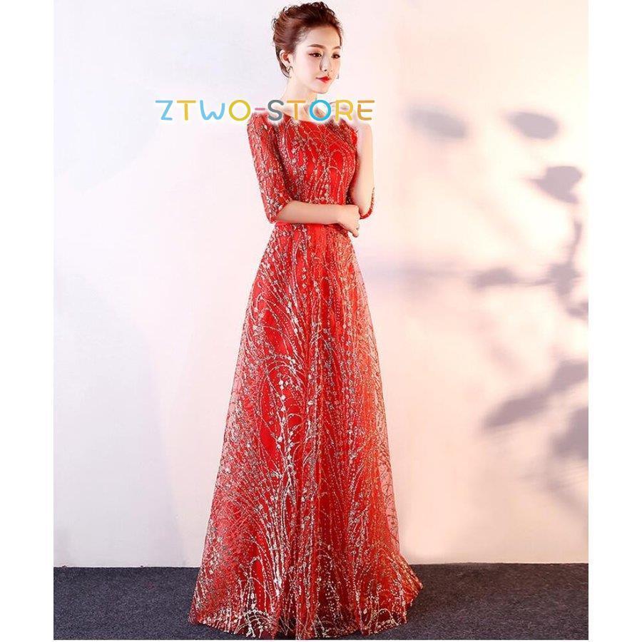 上品 カラードレス ウエディングドレス ロングドレス パーティードレス 10代 20代 30代40代 ワンピース お呼ばれ 食事会 二次会 披露宴 卒業式 成人式 | ブランド登録なし | 01