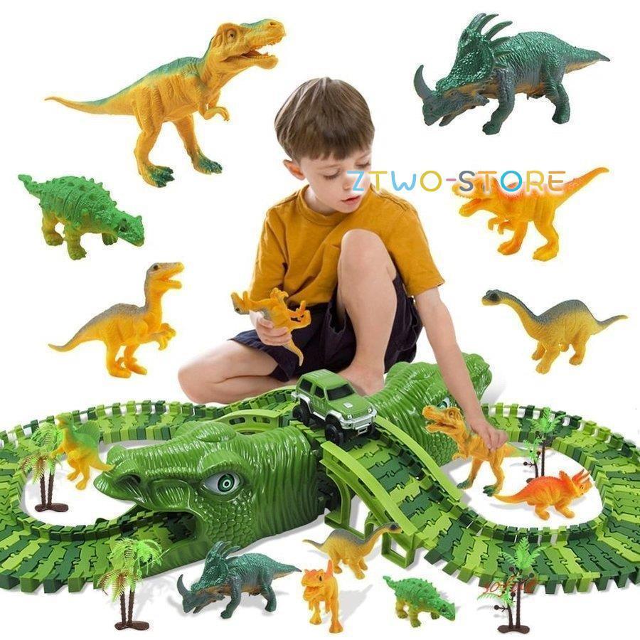 恐竜 レーストラック ブロック 153ピース レール 知育玩具 おもちゃ 子供用品｜ztwo-store