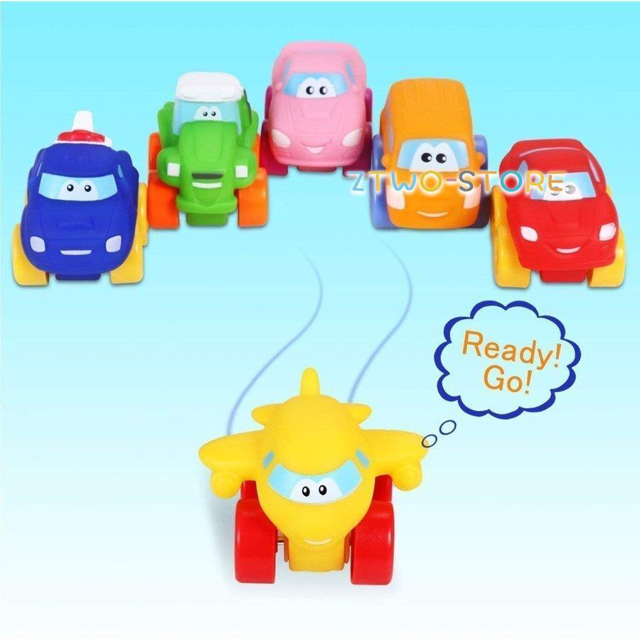 ミニカー セット 赤ちゃん 車のおもちゃ 車玩具 柔らかい素材 電池不要